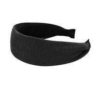 axy Diadema ancha de tejido acanalado para mujer, banda para el pelo HR10B (negro, ancha)