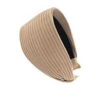 axy Diadema ancha de tejido de punto, bonita diadema para mujer, diadema para el pelo HR38A (beige, extra ancha)