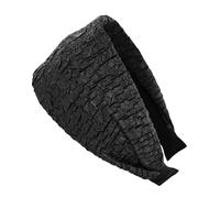 axy Diadema ancha de tela arrugada, bonita diadema para mujer, diadema para el pelo HR14C (negro, extraancha)