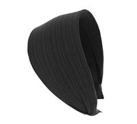 axy Diadema ancha de tela plisada con bonito diseño para mujer, accesorio para el pelo, HR39 (negro)