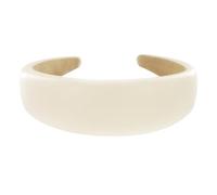 axy Diadema ancha en imitación de piel sintética, bonita diadema para mujer, diadema para el pelo HR27CL (color blanco)