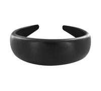 axy Diadema ancha en imitación de piel sintética, bonita diadema para mujer, diadema para el pelo HR27CL (negro)