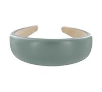 axy Diadema ancha en imitación de piel sintética, bonita diadema para mujer, diadema para el pelo HR27CL (verde)