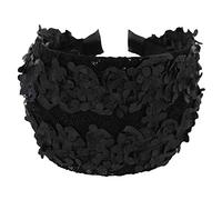 axy Diadema ancha para el pelo, vintage, para mujer, HR36B (negro)