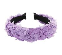 axy Diadema con corona de flores, aspecto vintage, para bodas, para el pelo, para mujer, HRBLU1 (morado)