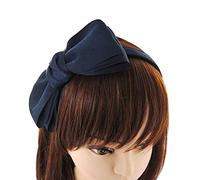axy Diadema con gran lazo de 14 cm x 7 cm - Preciosa cinta para el pelo HRS3 (negro y azul)