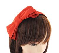 axy Diadema con lazo grande de 14 cm x 7 cm - Hermosa diadema para el pelo HRS3 (naranja)