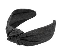axy Diadema con nudo de tela vaquera - Bonita diadema para mujer HR35J (negro)