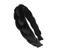 axy Diadema trenzada para traje regional tirolés de terciopelo trenzado, para mujer, diadema para el pelo HRZ3 (negro)