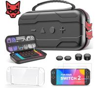 AXYBCOOL Paquete de 2 fundas compatibles con consola Nintendo Switch 2/Switch/SwitchOLED, funda protectora de viaje portátil para juegos y accesorios Switch