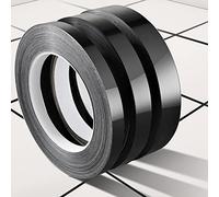 AXYWINBO Cinta Adhesiva Decorativa,50m * 2cm Piso Pegatinas Negro Pegatina Pared Impermeable Brecha Cinta de Sellado para Gabinete,Cocina,Lavabo,Inodoro,Esquina,Cuarto de baño Decoración