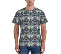 axzttupy Blue Eyes Wolf 1 Print - Camiseta de manga corta para hombre, para entrenamiento, salidas informales, cómodas, uso diario, deportes, Negro, L