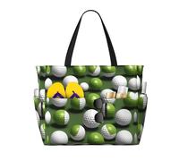 axzttupy Bolsa de viaje ligera con estampado de pelota de golf, gran capacidad, para vacaciones, pícnic, actividades al aire libre