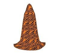 axzttupy Capa con capucha y estampado de leopardo de tigre naranja para carnaval, Halloween y fiestas temáticas, cómoda capa