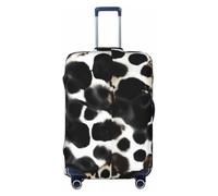 axzttupy Funda de maleta grande con estampado de piel de vaca que se adapta a casi cualquier equipaje, protector de equipaje de viaje personalizado, negro, XL, Negro, XL