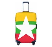 axzttupy Funda grande con bandera Myanmar, adecuada para casi cualquier equipaje, protector de equipaje de viaje personalizado, Negro, M, Negro 1, M