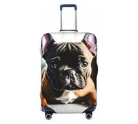 axzttupy Funda para maleta grande con estampado de bulldog francés, se adapta a casi cualquier equipaje, protector de equipaje de viaje personalizado, Black, M