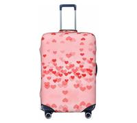 axzttupy Funda para maleta grande con estampado de corazones rojos que se adapta a casi cualquier equipaje, protector de equipaje de viaje personalizado, Black, M