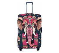 axzttupy Funda para maleta grande con estampado de elefante bohemio que se adapta a casi cualquier equipaje, protector de equipaje de viaje personalizado, Black, S