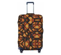 axzttupy Funda para maleta grande con estampado de mariposas monarca naranja que se adapta a casi cualquier equipaje, protector de equipaje de viaje personalizado, Black, M