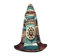 axzttupy Inglaterra Reino Unido Retro London Telephones Print Unisex Capa de longitud completa para mago Navidad Carnaval Halloween Cosplay
