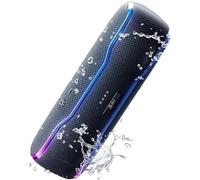 AY Altavoz Bluetooth Potente, IPX7 Impermeable Altavoz Bluetooth 5.3 Portatil con Luz LED de Color y Graves Ricos, Maridaje Doble, Micrófono, Autonomía de 24H para Exteriores, Hogar, Fiesta