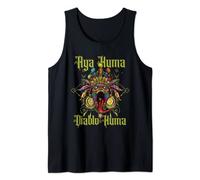 Aya Huma Festival Máscara Spirit Head Dos Caras Diablo Huma Camiseta sin Mangas