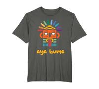 Aya Huma Festival Máscara Spirit Head Dos Caras Inti Raimy Camiseta