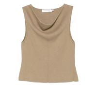 Aya Muse - Top con Hombros Descubiertos y Costura - Tops - Mujer - Beige - M -