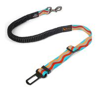 AYADA Cinturon Perro Coche Seguridad Ajustable Amortiguació Elástico Nylon,Arnes Coche Perro Homologado Viaje Correa Reflectante Accesorios Mosquetón Mascotas Gato (Azul Celeste)