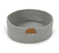 AYADA Cozy Cama Gato, Redondo Nido Gato Algodón Lavable Verano Oval Cat Basket Diseño Simple Suave Y Fuerte Cuatro Estaciones Universales Camas de Gatos Perros Cama Mascota Perrera Mediano (Gris)