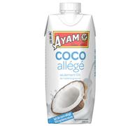 AYAM Leche de coco ligera | Ingredientes 100% naturales | 99% coco | 75% grasa* | Impulsado en agua de coco | Sin lactosa | Sin gluten | Paquete práctico - 330 ml