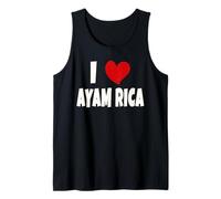 Ayam Rica Amante de la Comida Indonesia Indonesia Amo a Ayam Rica Camiseta sin Mangas