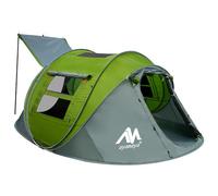 AYAMAYA - Carpas desplegables para 4 Personas para Acampar, Impermeables, instantáneas, Familiares, con tragaluz y Mosca extraíble, tamaño Grande Mejorado con 2 Puertas, Tienda de Playa automática de