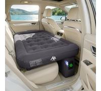 AYAMAYA Colchón de aire para asiento trasero, cama inflable para automóvil con bomba de aire recargable inalámbrica integrada para SUV, sedán, colchón de coche todo en uno con almohada y columna de