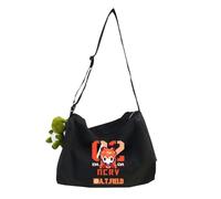 Ayanami Rei - Bolsa de gimnasio deportiva de anime Asuka Langley Soryu, bolsa de viaje para fin de semana, bolsa cruzada cilíndrica, Asuka Langley Soryu Negro, 30*20*20CM