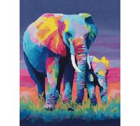 AYAOYANGGO Animal Alfombra Anudada Para Hacer Elefante Colorido Kit De Punto De Cruz Para Adultos，Kit Para Hacer Alfombras Con Aguja De Pestillo，Set Crochet Para Tapiz 33x45in