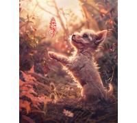 AYAOYANGGO Animal Diy Kit De Bordado Con Cuentas Perros Jugando Bead Embroidery Kit De Bricolaje Con Cuentas,Kit De Punto De Cruz Hecho A Mano,Arte Con Agujas 60x80cm