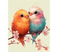 AYAOYANGGO Animal Diy Kit De Bordado Francés Con Cuentas Pájaro De Acuarela Kit De Bordado De Cuentas Para Principiantes,Juego De Costura,Patrón Preimpreso,Decoración De Pared 60x80cm