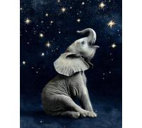 AYAOYANGGO Animal Diy Kit De Punto De Cruz Con Cuentas Elefante De Fantasía Bead Embroidery Kit De Bricolaje Con Cuentas,Kit De Punto De Cruz Hecho A Mano,Arte Con Agujas 50x60cm