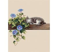 AYAOYANGGO Animal Diy Kit De Punto De Cruz Con Cuentas Gato De Dibujos Animados Kit De Bordado De Cuentas Punto De Cruz,Manualidades,Juego De Artesanía 3D 60x80cm