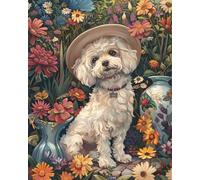 AYAOYANGGO Animal Diy Kit De Punto De Cruz Con Cuentas Perro De Fantasía Bead Embroidery Kit De Bricolaje Con Cuentas,Kit De Punto De Cruz Hecho A Mano,Arte Con Agujas 40x50cm