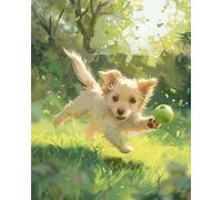 AYAOYANGGO Animal Diy Kits De Bordado Con Cuentas Perro De Dibujos Animados Bead Embroidery Kit De Bricolaje Con Cuentas,Kit De Punto De Cruz Hecho A Mano,Arte Con Agujas 60x80cm