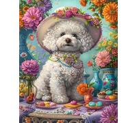 AYAOYANGGO Animal Diy Kits De Bordado Con Cuentas Perro Y Pastel Bead Embroidery Kit De Bricolaje Con Cuentas,Kit De Punto De Cruz Hecho A Mano,Arte Con Agujas 40x50cm