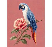 AYAOYANGGO Animal Diy Kits De Punto De Cruz Con Cuentas Loro De Dibujos Animados Kit De Bordado De Cuentas Para Principiantes,Juego De Costura,Patrón Preimpreso,Decoración De Pared 40x50cm