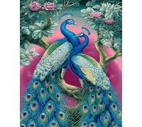 AYAOYANGGO Animal Diy Kits De Punto De Cruz Con Cuentas Pavo Real De Anime Kit De Manualidades Con Bordado,Tapiz 3D,Kits De Punto De Cruz Con Cuentas 50x60cm