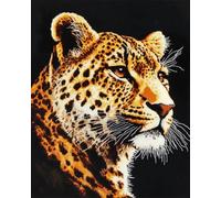 AYAOYANGGO Animal Kit De Gancho De Pestillo Leopardo De Dibujos Animados Kit De Alfombras Con Gancho De Pestillo Diy，Kits De Bordado De Punto De Cruz，Manualidades Para Decoración Del Hogar. 21x29in