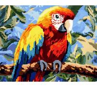 AYAOYANGGO Animal Punto De Cruz Kit Completo Loro Colorido Kits De Punto De Cruz Preimpresos Para Adultos，Decoración De Pared Diy Para Principiantes. 11CT 80x100cm