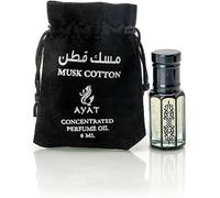 AYAT PERFUMES Aceite aromático Musk Cotton 6 ml Aroma árabe oriental | Extracto de perfume de larga duración / Attar | Almizcle Halal sin alcohol fabricado en Dubái para hombres y mujeres - Musk Black