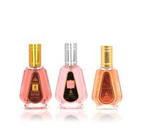 AYAT PERFUMES - Cofre 3 Perfumes - Eau de Parfum Ameerat Al Arabia, Barakah & Yana Pink - 3x50ml - Mujer & Unisex - Perfume Oriental de Dubái - Larga Duración - Idea de Regalo